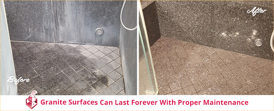 Sealing granite showers can make them last forever with proper maintenance and regular sealing