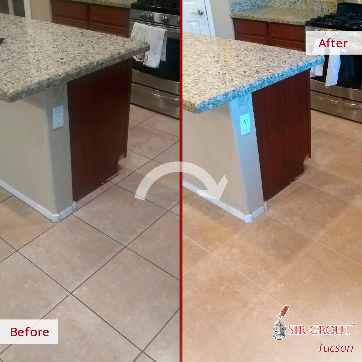 Our Marana Tile Cleaning Experts Gave This Ceramic Floor a Beautiful