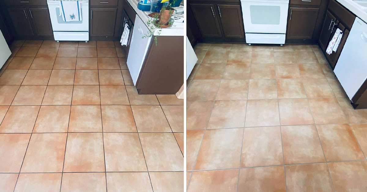 Our Marana Grout Cleaning Crew Works Wonders on This Kitchen Floor