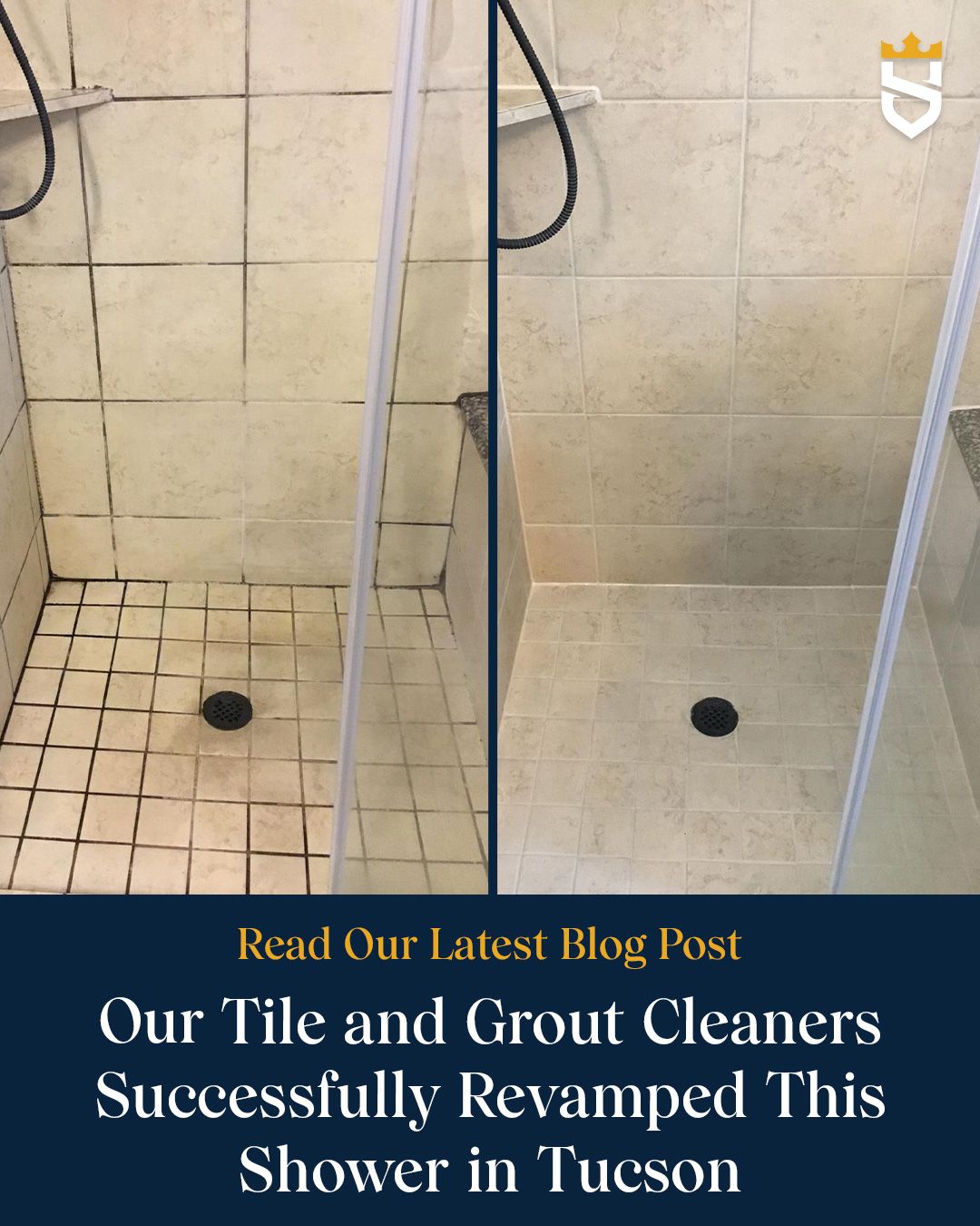 Our Tile and Grout Cleaners Successfully Revamped This Shower in Tucson